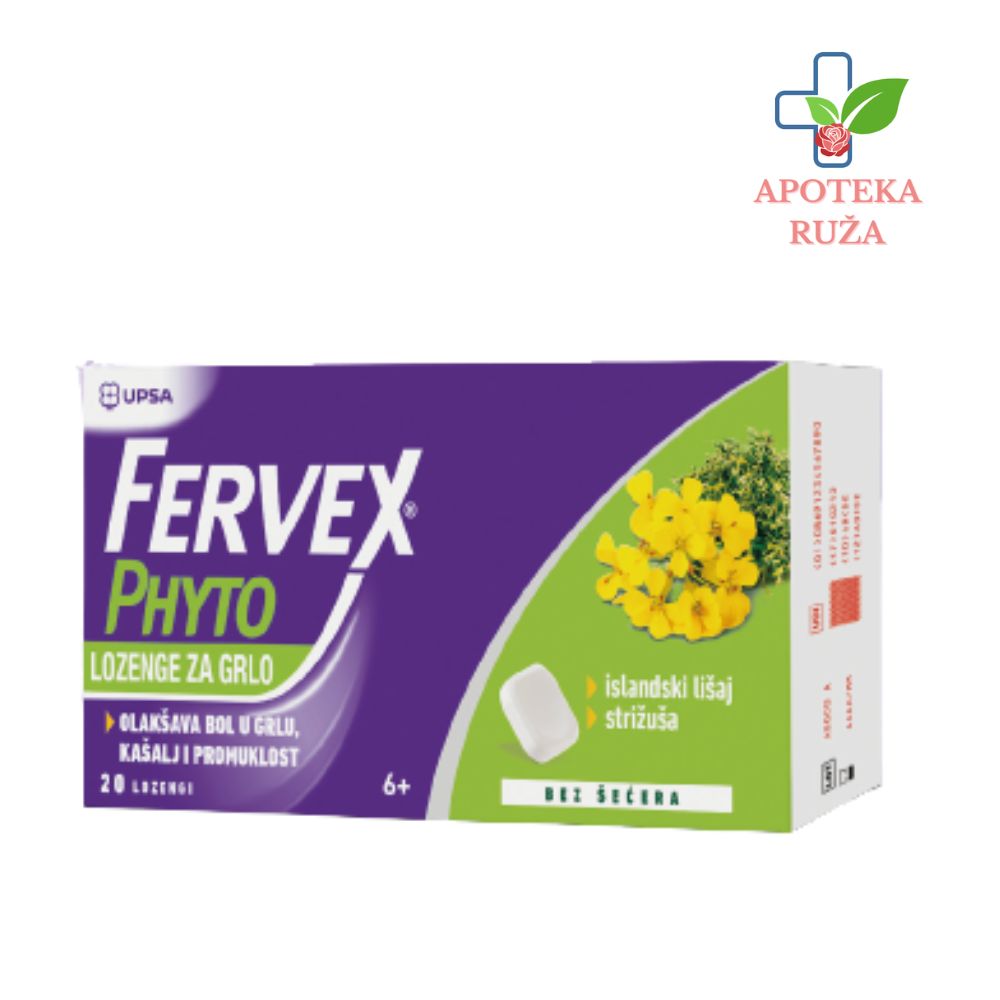 Fervex Phyto lozenge za grlo 20 lozengi