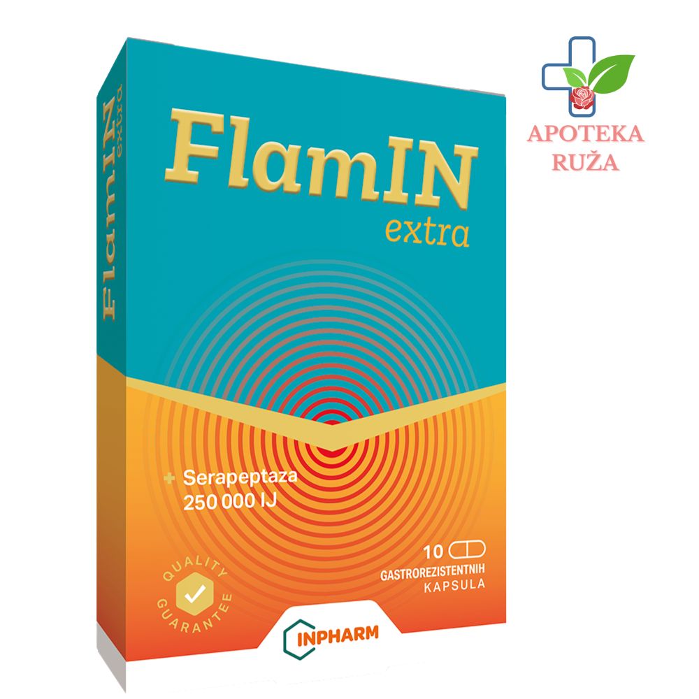 Flamin Extra 250 000 IU protiv upale, otoka i bola 10 kapsula