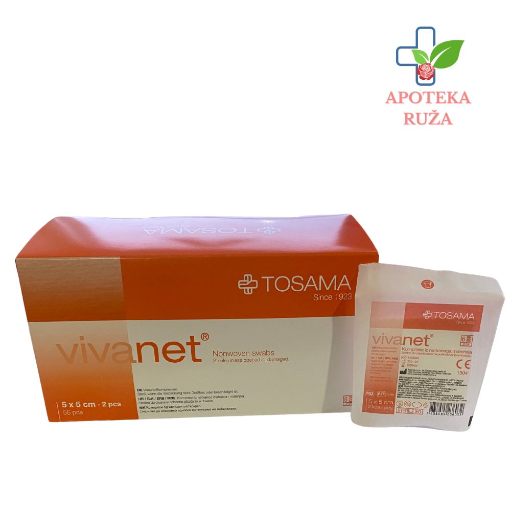 Kompresa sterilna mekana Vivanet 5×5 1 komad
