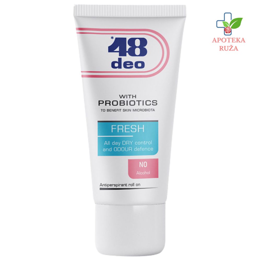 48 Fresh Probiotic antiperspirant roll-on 50ml