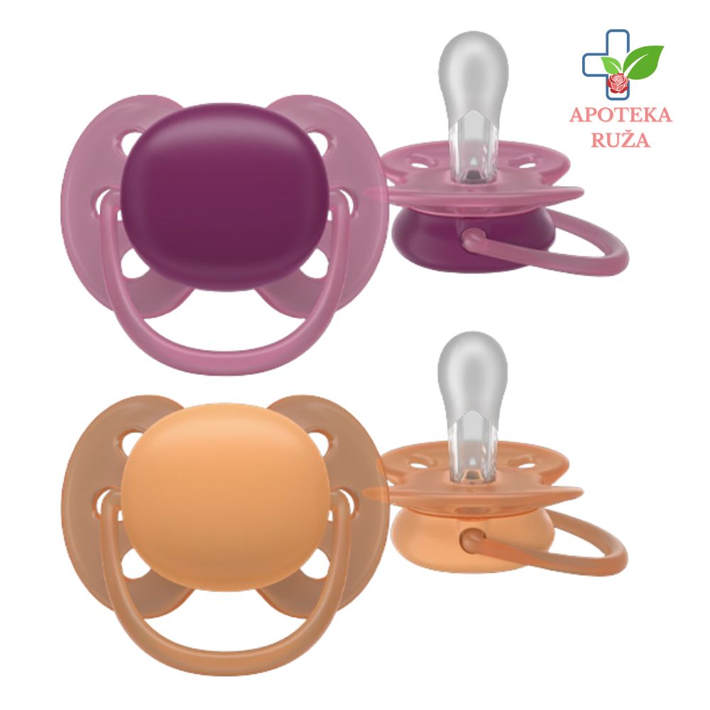 Avent Varalica Soft 18+m Orange/Violet 2 komada