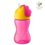 Avent magična šolja sa slamkom za devojčice 12+ roze 300ml 1998