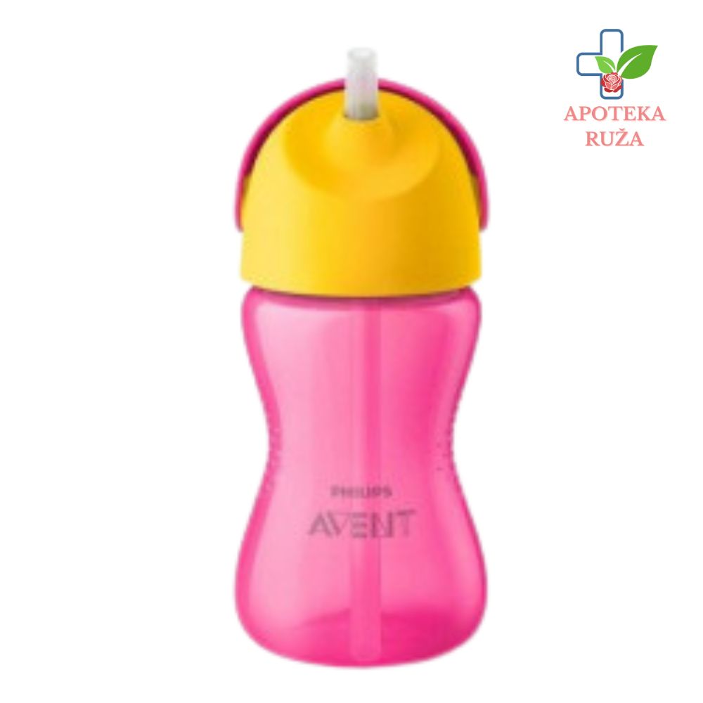 Avent magična šolja sa slamkom za devojčice 12+ roze 300ml 1998