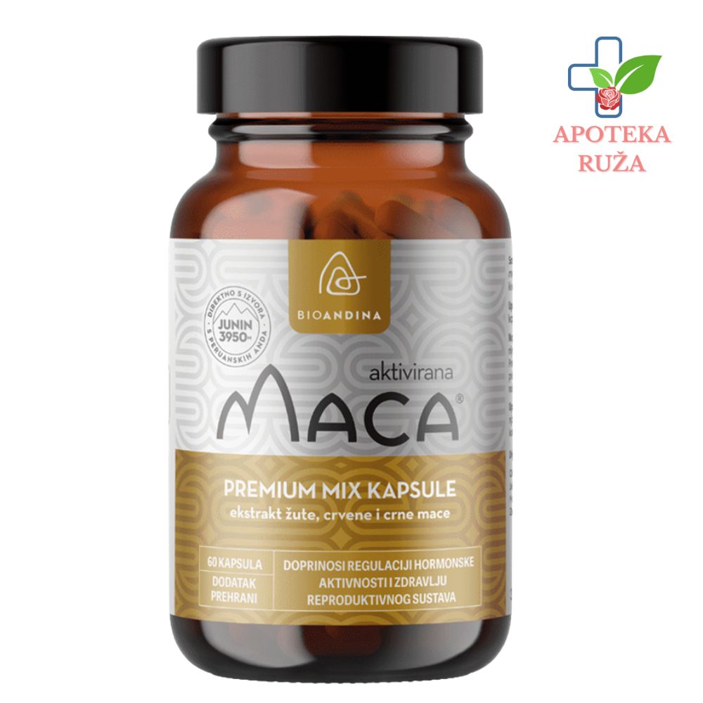 Bioandina Premium MIX aktivirana maka 60 kapsula