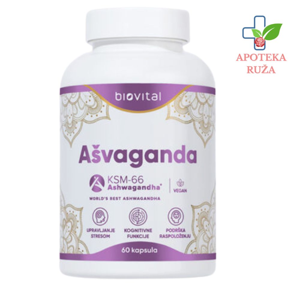 Biovital Ašvaganda KSM-66 protiv stresa 60x600mg