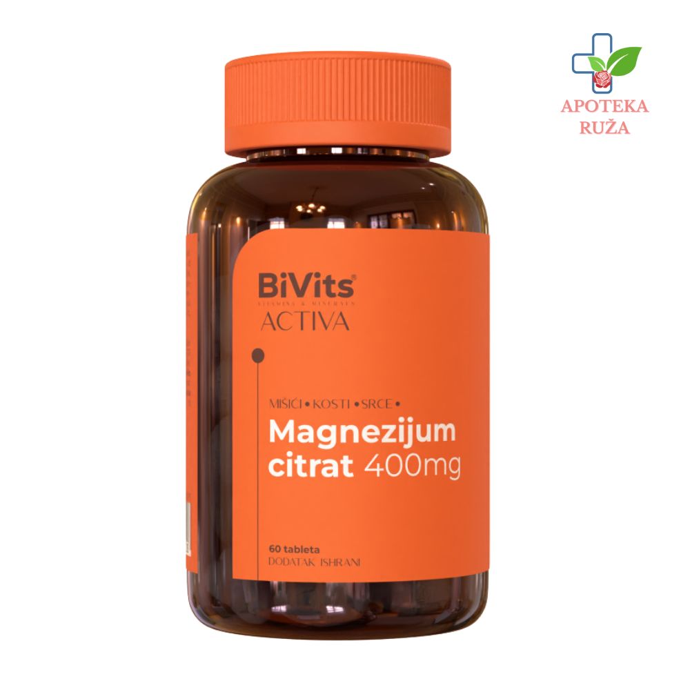 Bivits Magnezijum citrat 400mg 60 tableta