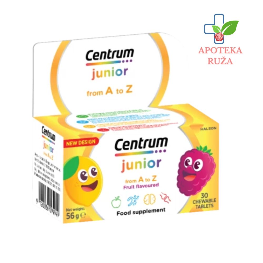 Centrum Junior – kompleks vitamina i minerala za decu A-Z 30 tableta za žvakanje – aroma voća
