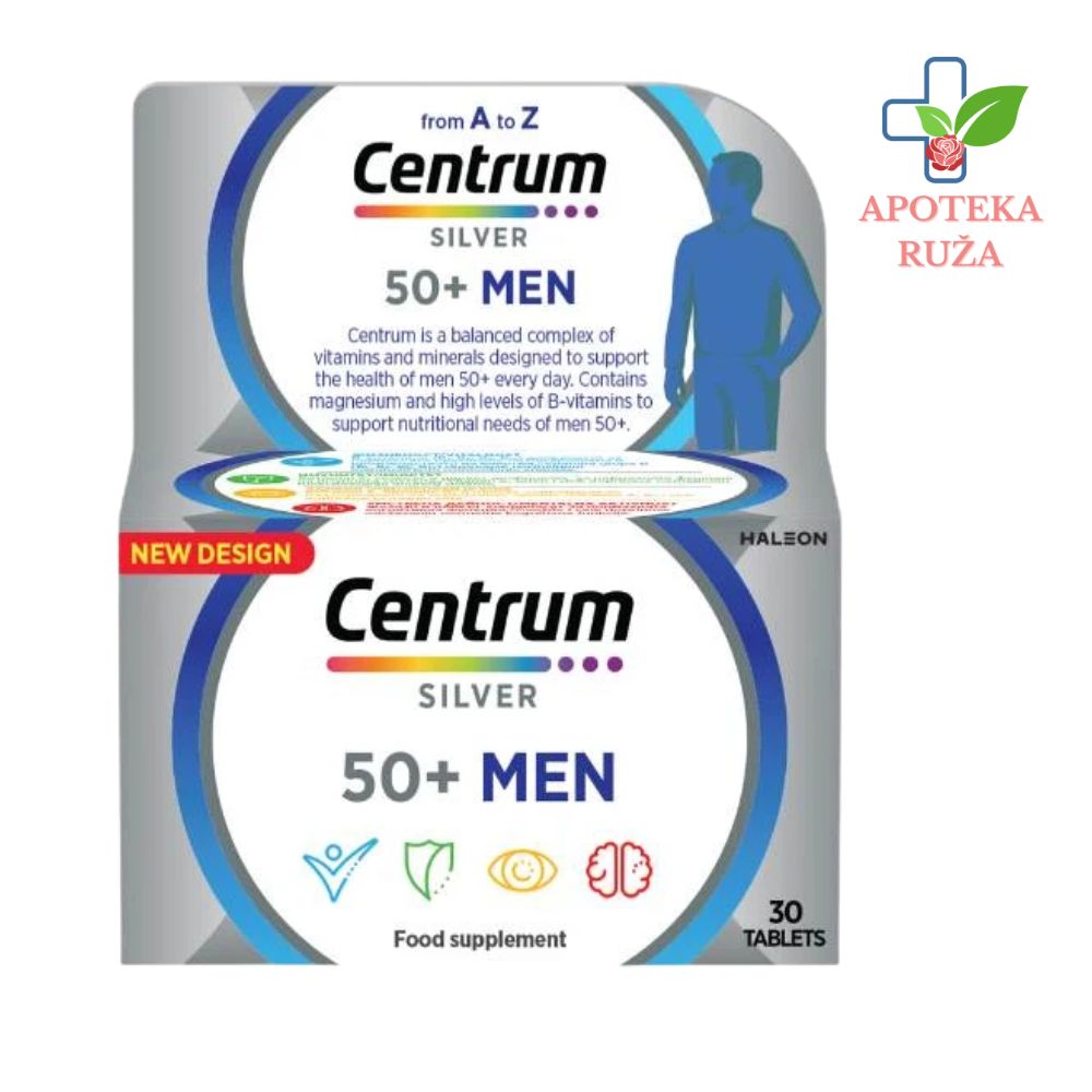 Centrum Silver Men – kompleks vitamina i minerala za muškarce 50+ 30 tableta
