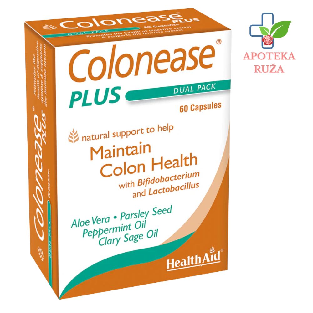 Colonease Plus protiv gasova i nadutosti 60 kapsula HealthAid