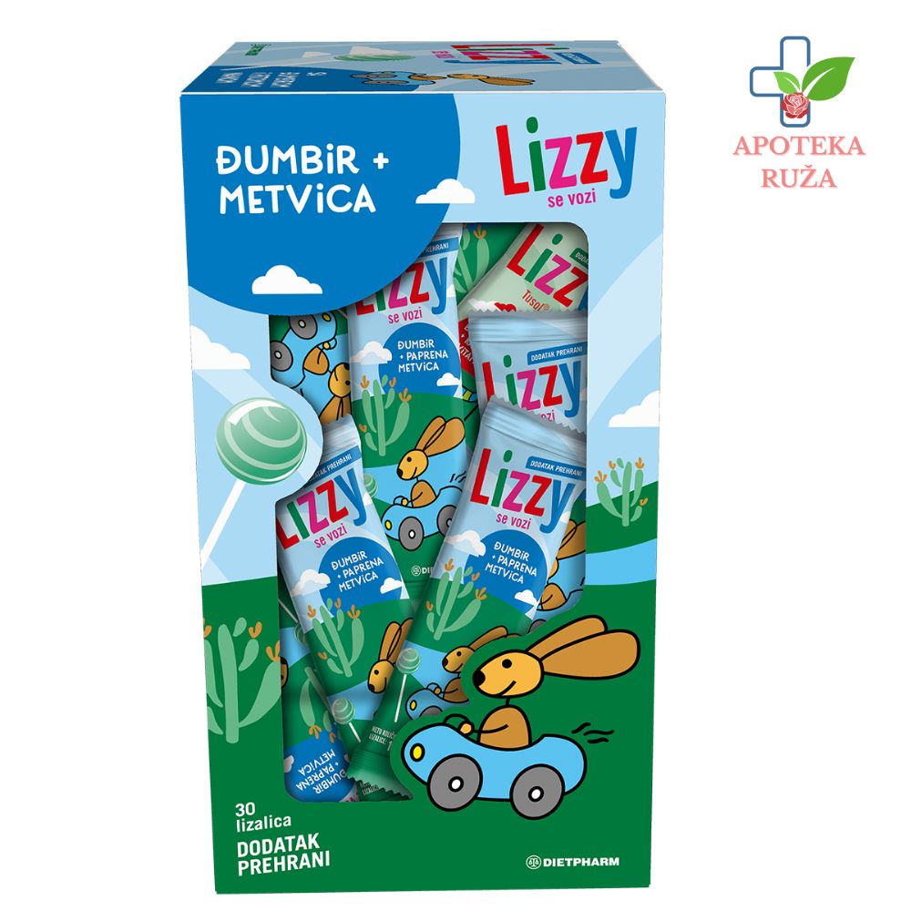 Dietpharm Lizzy lize protiv mučnine i povraćanja 1 lizalica