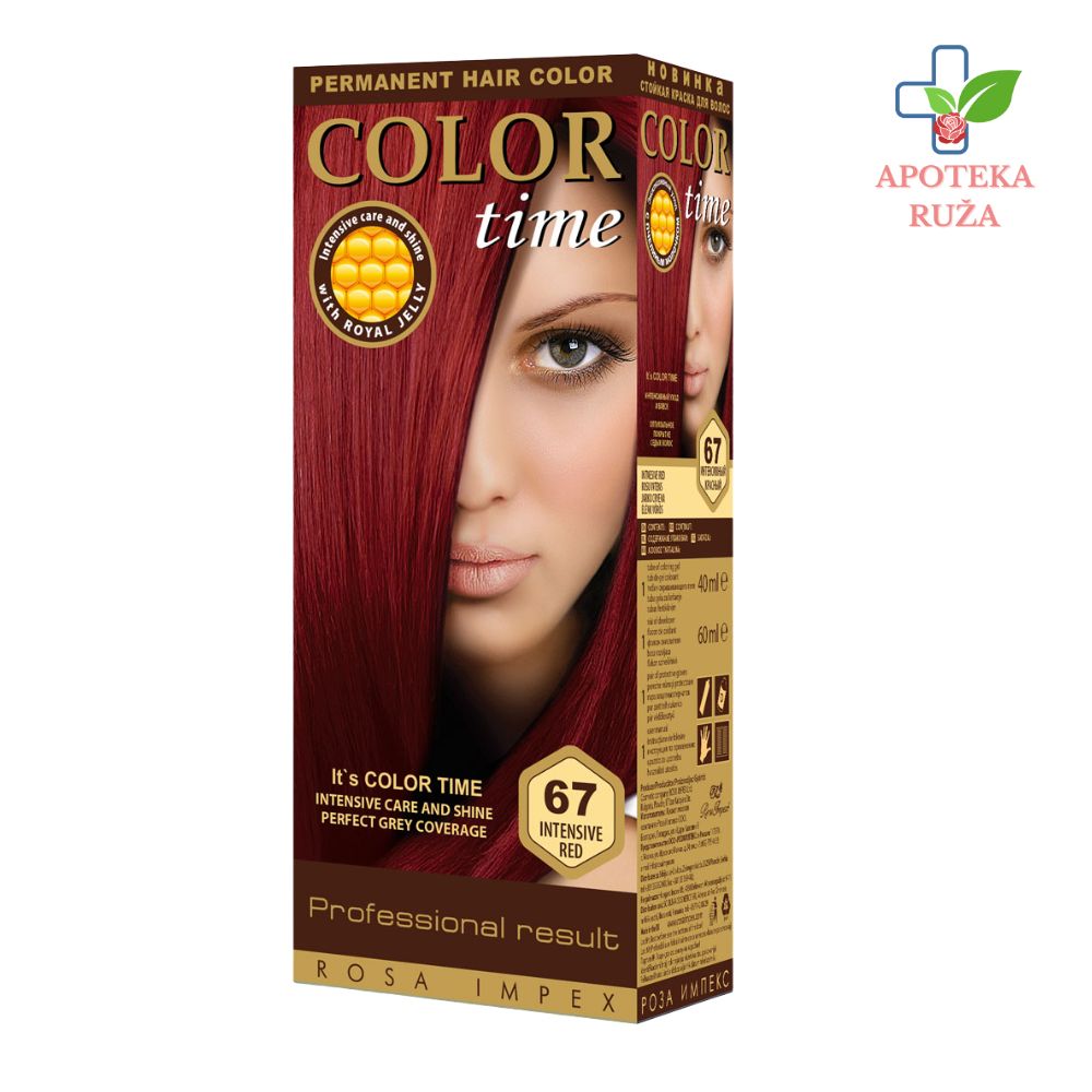 Farba za kosu Color Time Jarko crvena br.67