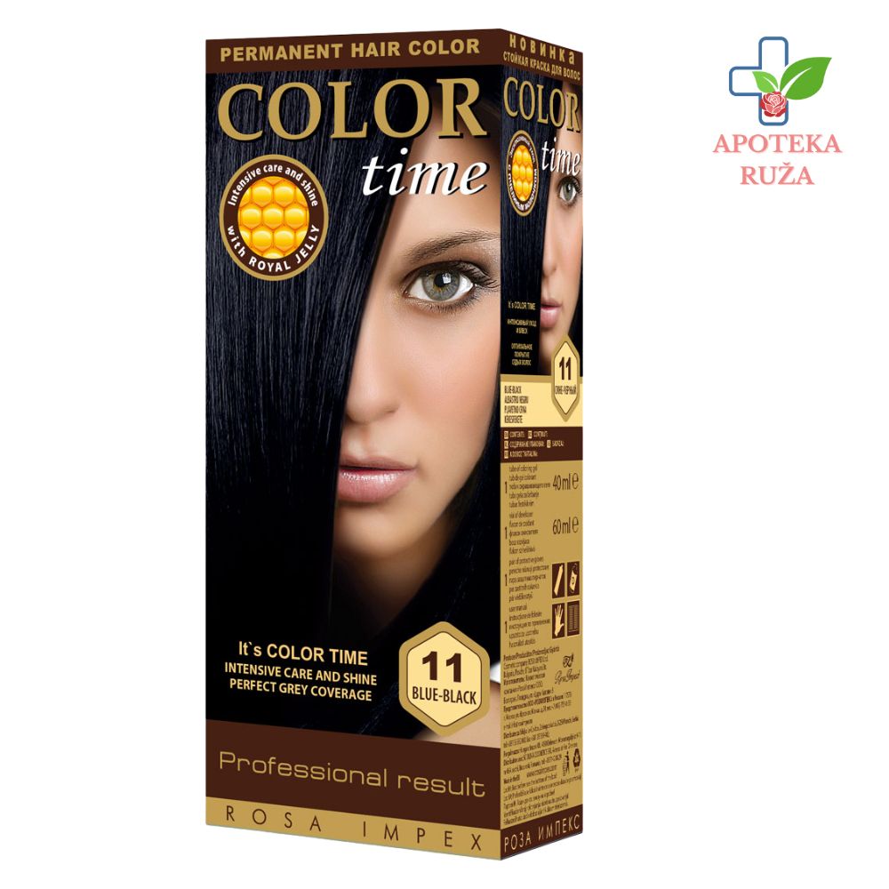 Farba za kosu Color Time Plavetno crna br.11