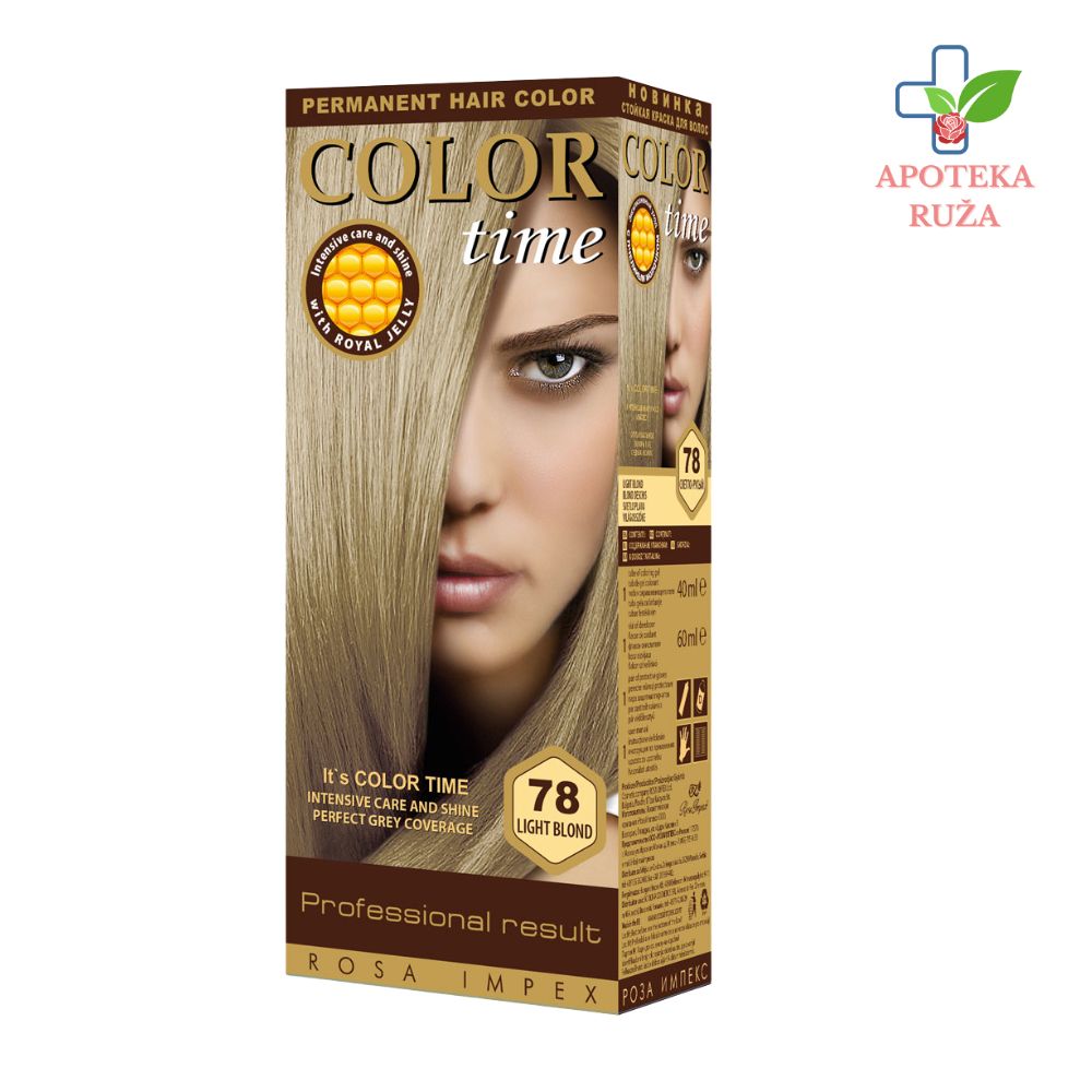 Farba za kosu Color Time Svetlo plava br.78