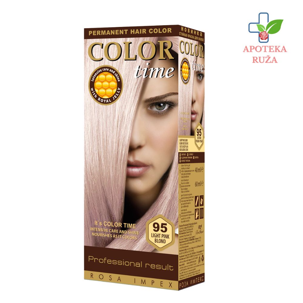 Farba za kosu Color Time Svetlo roze plava br.95