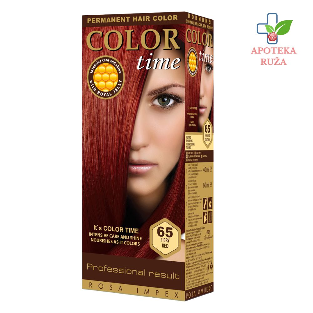 Farba za kosu Color Time Vatreno crvena br.65