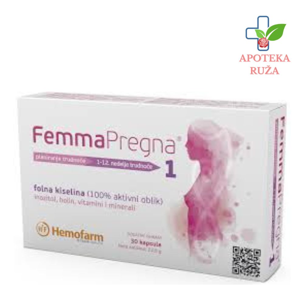 FemmaPregna 1 za trudnice od 1-12 nedelje trudnoće 30 kapsula