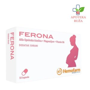 Ferona za smanjenje rizika od prevremenog porođaja i sprečavanje prevremenih kontrakcija 30 kapsula