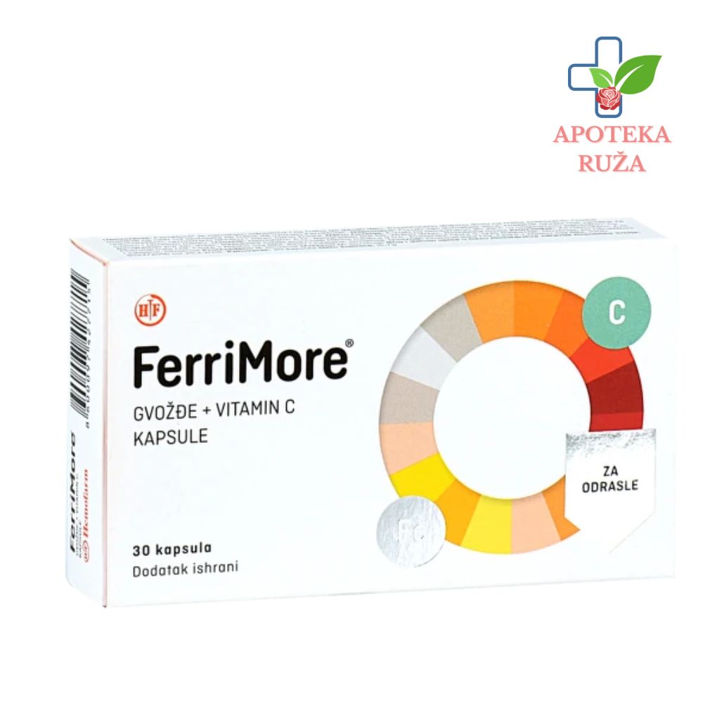 Ferrimore (gvožđe pirofosfat 15mg + vitamin C 60mg) 30 kapsula