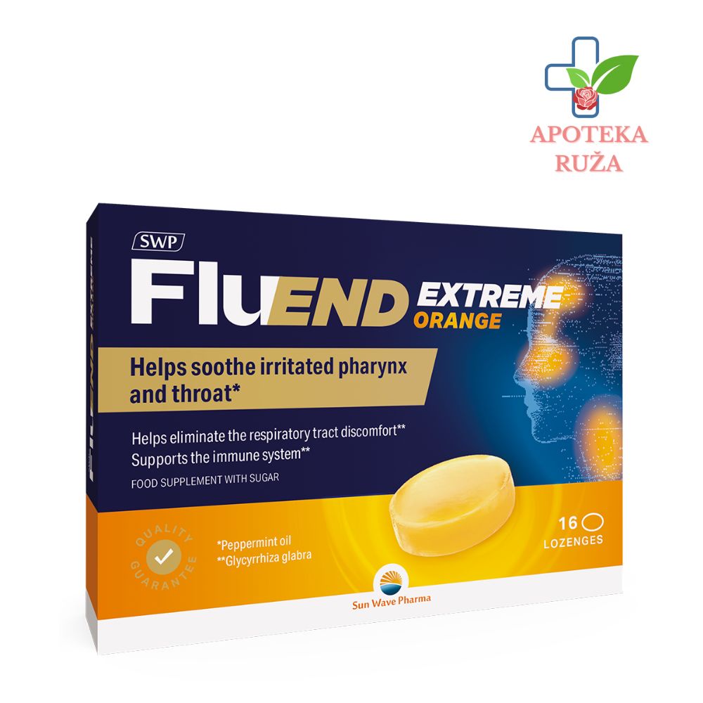 Fluend Extreme Orange SWP za grlo 16 pastila