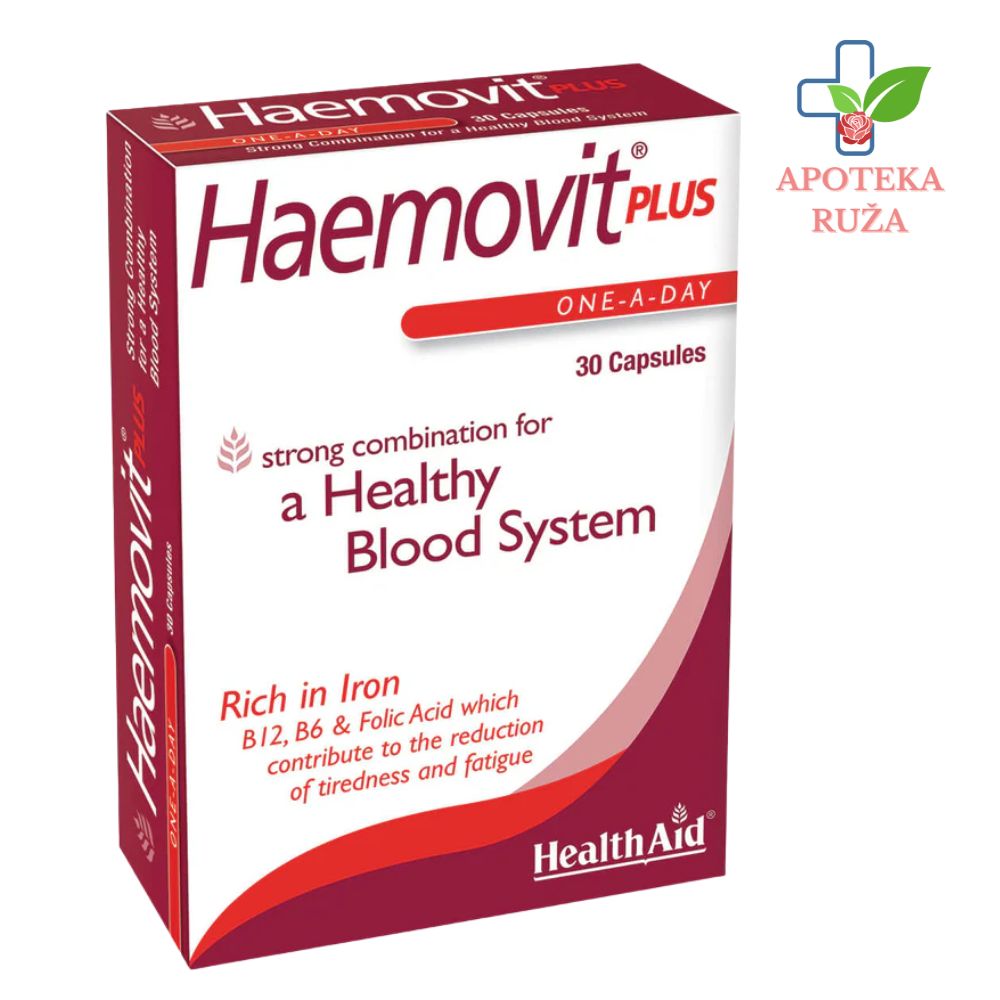 Haemovit Plus za anemiju 30 kapsula HealthAid