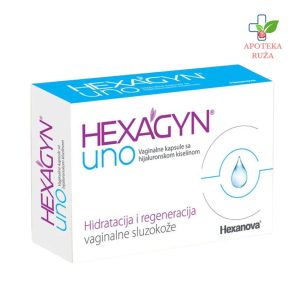 Hexagyn Uno vaginalete protiv vaginalne suvoće sa hijaluronskom kiselinom 10 vaginalnih kapsula