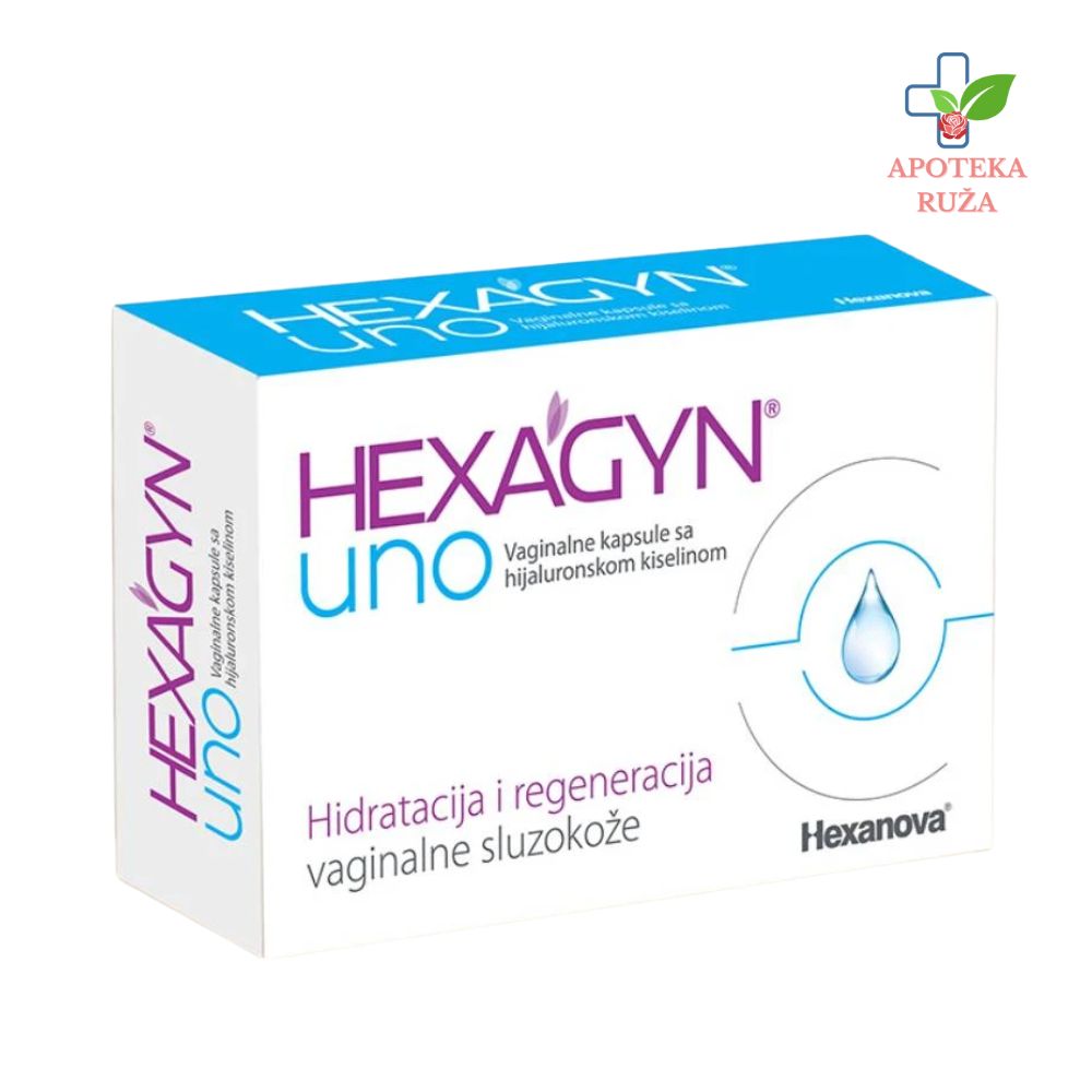 Hexagyn Uno vaginalete protiv vaginalne suvoće sa hijaluronskom kiselinom 10 vaginalnih kapsula