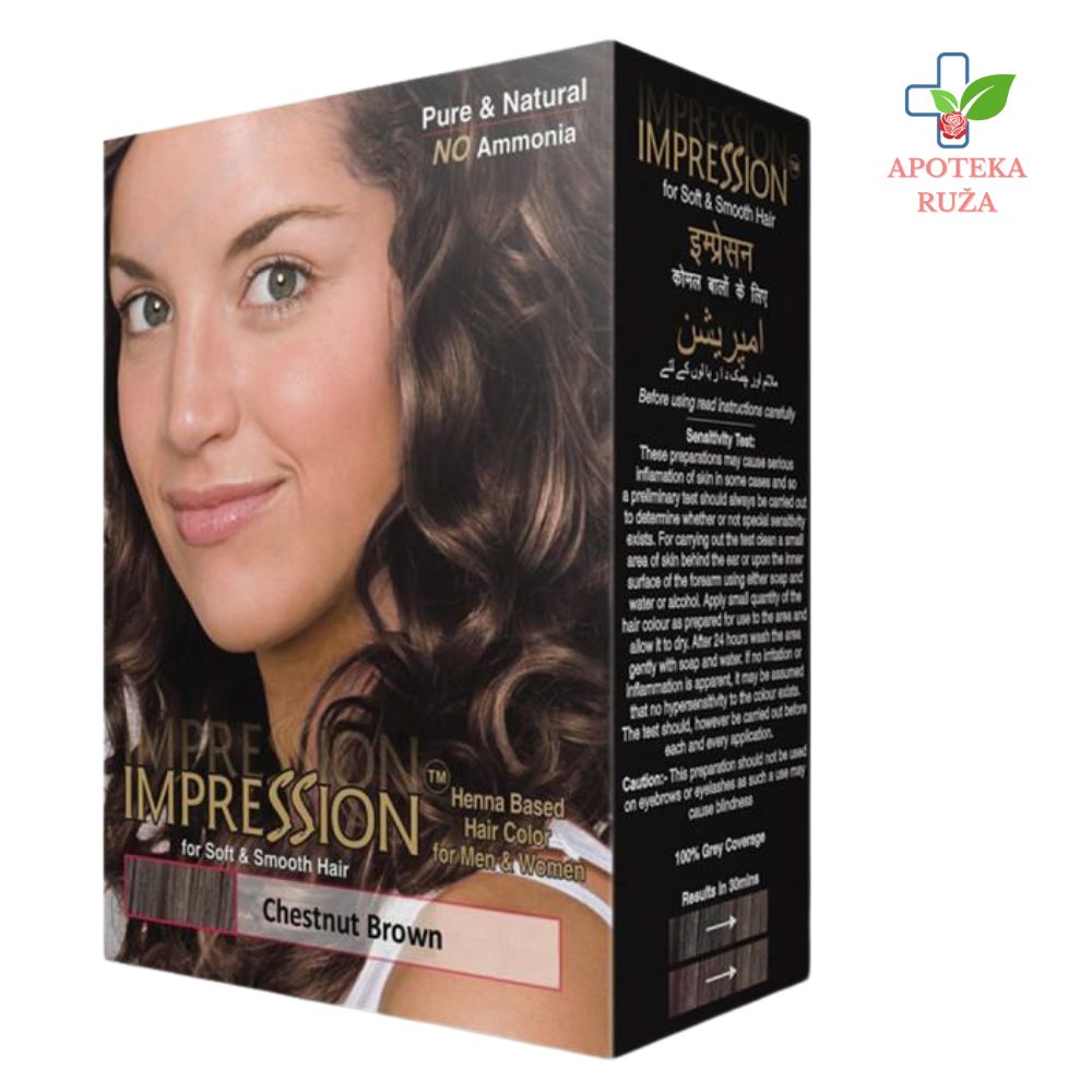 Kana za kosu kesten braon (Chestnut Brown) Impression 6 kesica