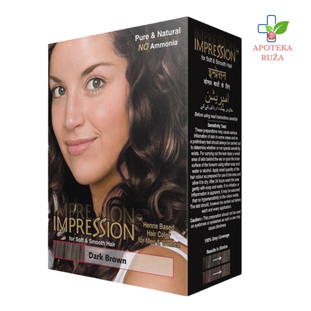 Kana za kosu tamno smeđa (Dark Brown) Impression 6 kesica