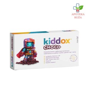 Kiddox čokoladne kockice sa probiotikom i vitaminma za decu 3+ 20 komada