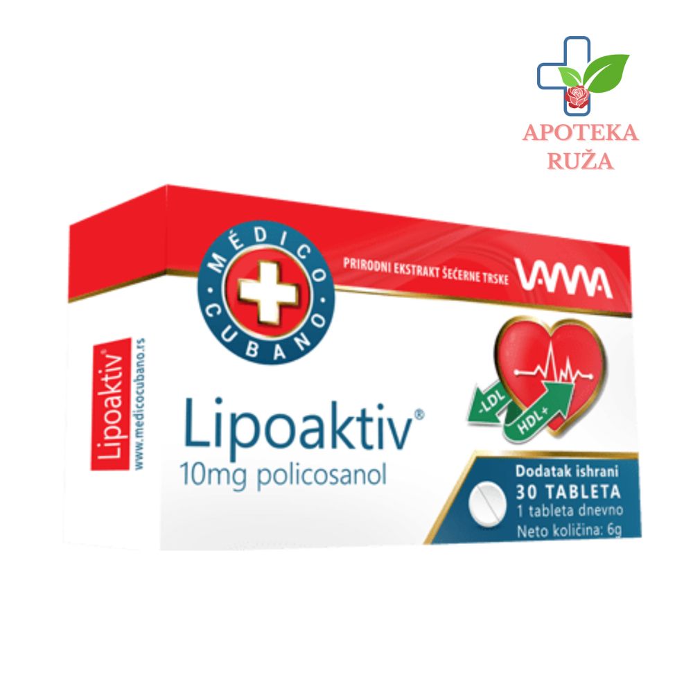Lipoaktiv za snižavanje holesterola 30 kapsula