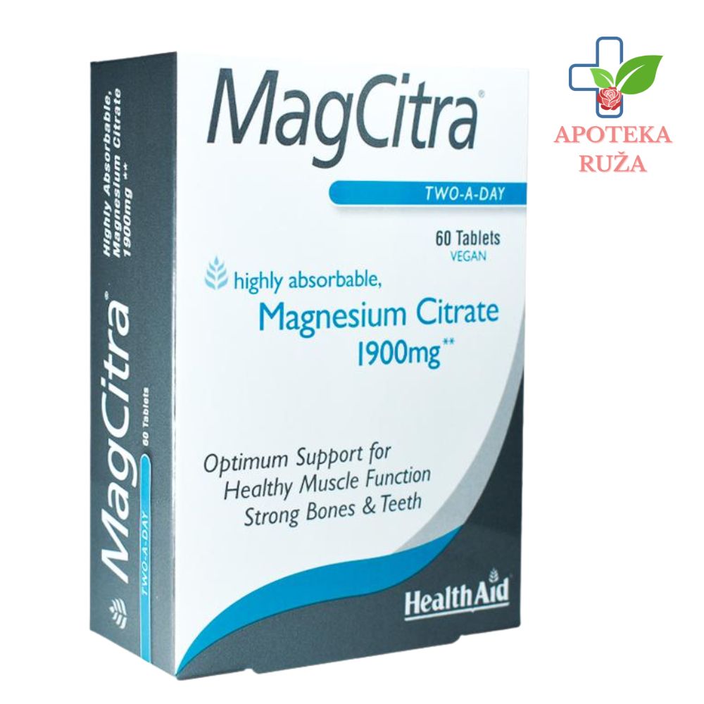 Magcitra – magnezijum citrat 1900mg 60 tableta HealthAid