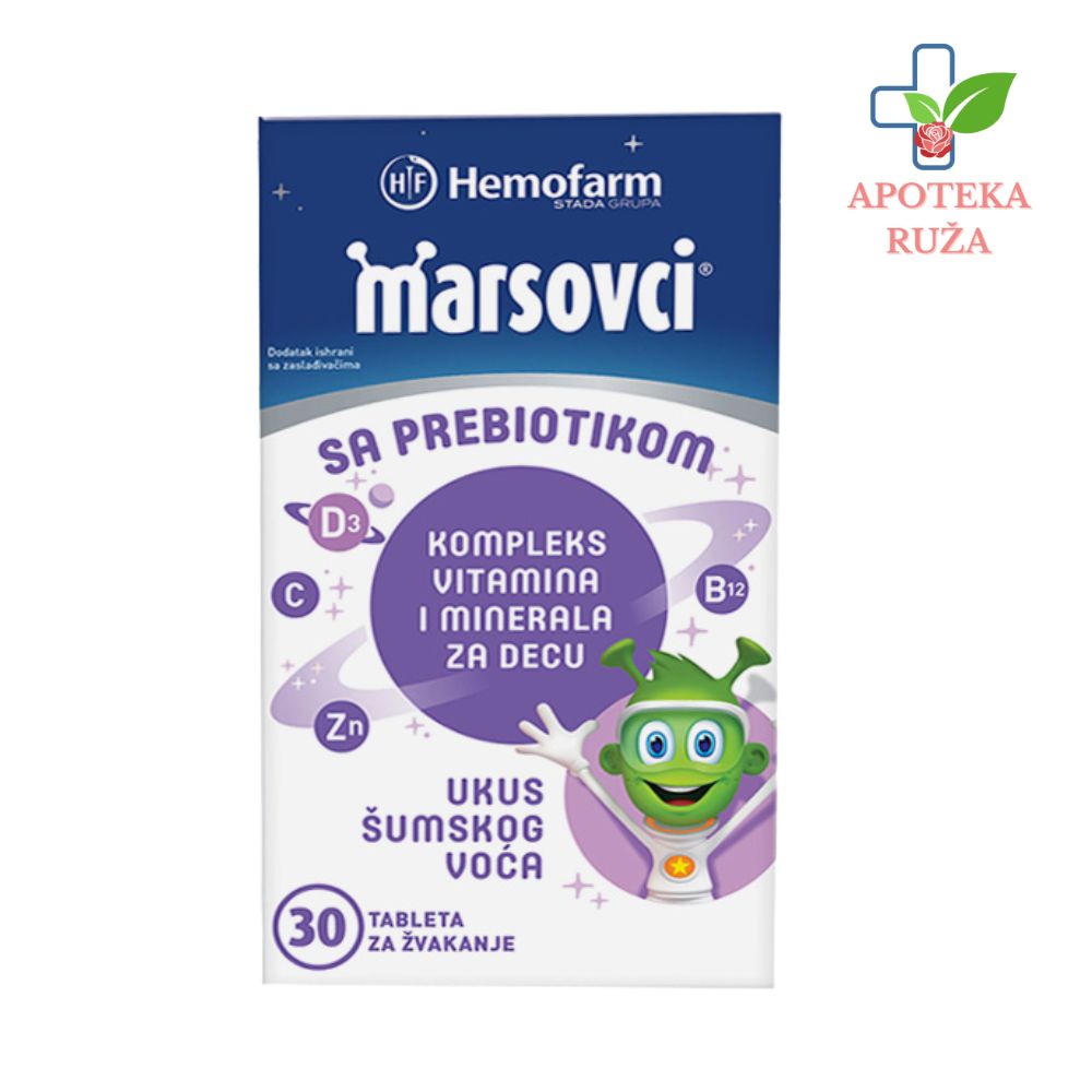 Marsovci sa prebiotikom – vitamini i minerali za imunitet prilagođeni deci 30 tableta za žvakanje