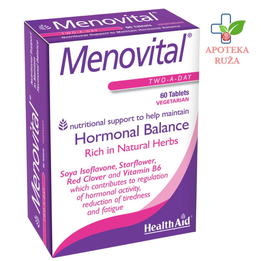 Menovital protiv simptoma menopazue 60 tableta HealthAid