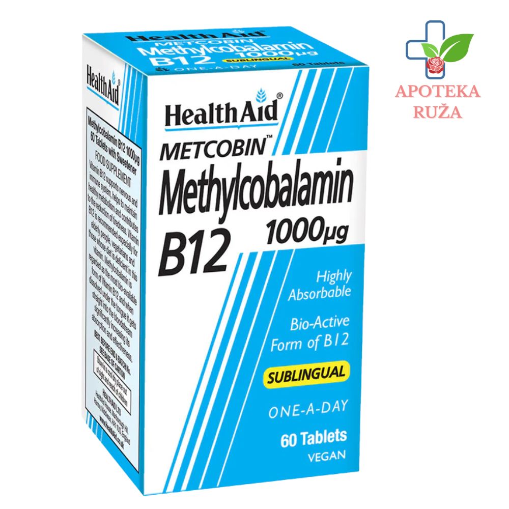 Methylcobalamin Metcobin (B12) 1000mcg tableta HealthAid