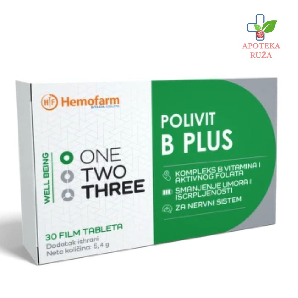 One Two Three Polivt B Plus – kompleks B vitamina 30 tableta
