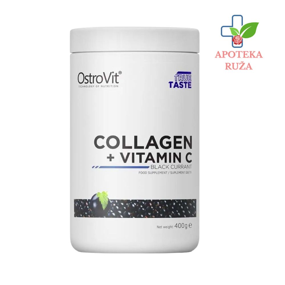 OstroVit Collagen + vitamin C 200gr ukus crne ribizle