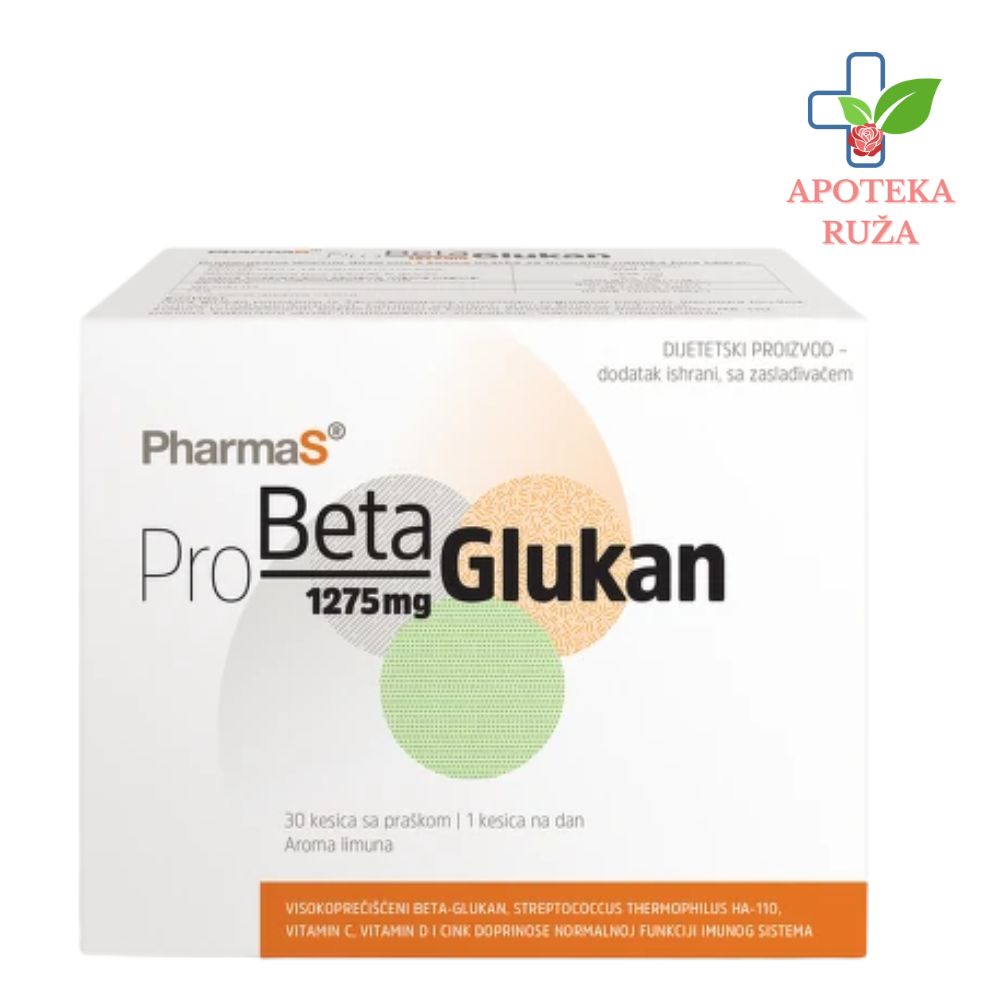 PharmaS Pro Beta Glukan 1275 mg za jačanje imuniteta 30 kesica