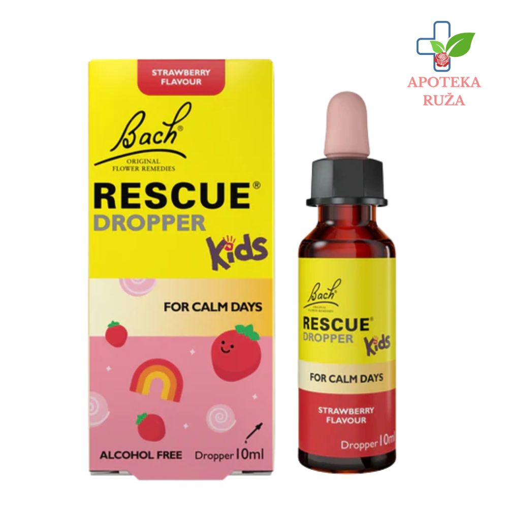 Rescue Kids (Bach-ova) kapi za decu 3+ sa ukusom jagode za umirenje 10ml