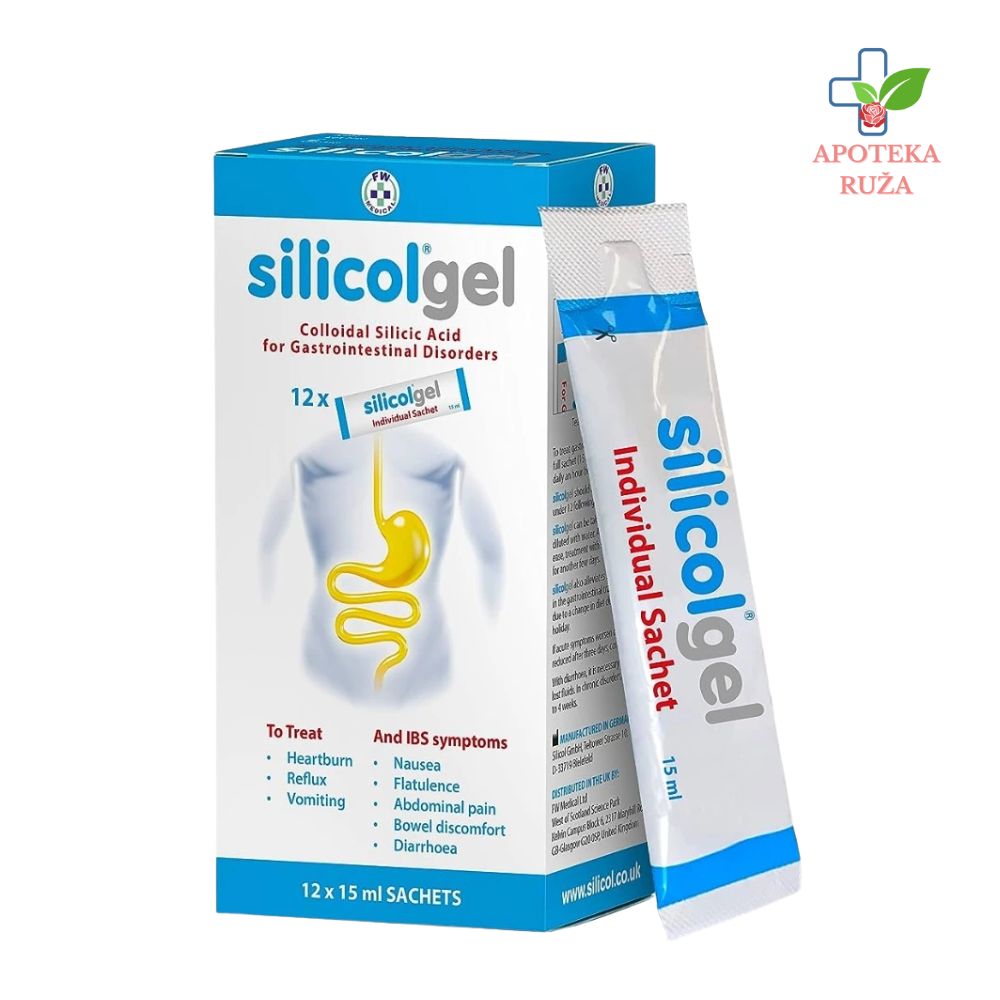 Silicol gel protiv dijareje, mučnine, povračanja, trovanja, gorušice, gasova i nadutosti 12x15ml