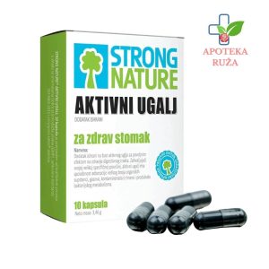 Strong Nature Aktivni ugalj 250 mg 10 kapsula