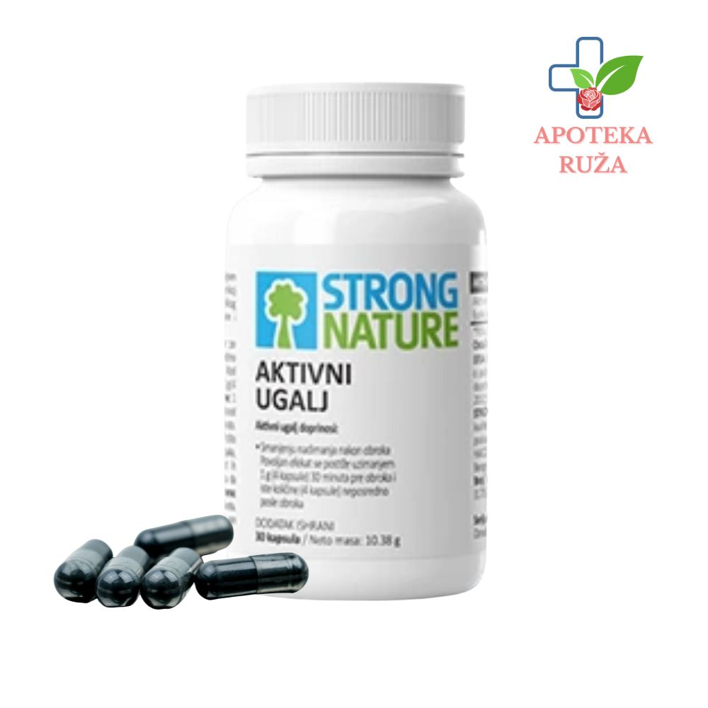 Strong Nature Aktivni ugalj 250 mg 30 kapsula