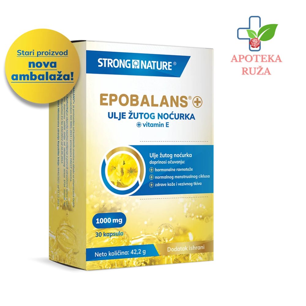 Strong Nature Epobalans – ulje žutog noćurka za menopauzu 30x1000mg