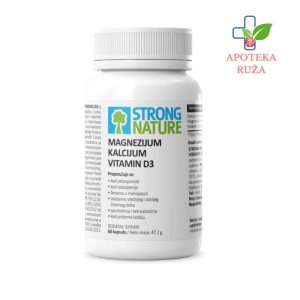 Strong Nature Magnesium, Calcium i vitamin D3 60 kapsula