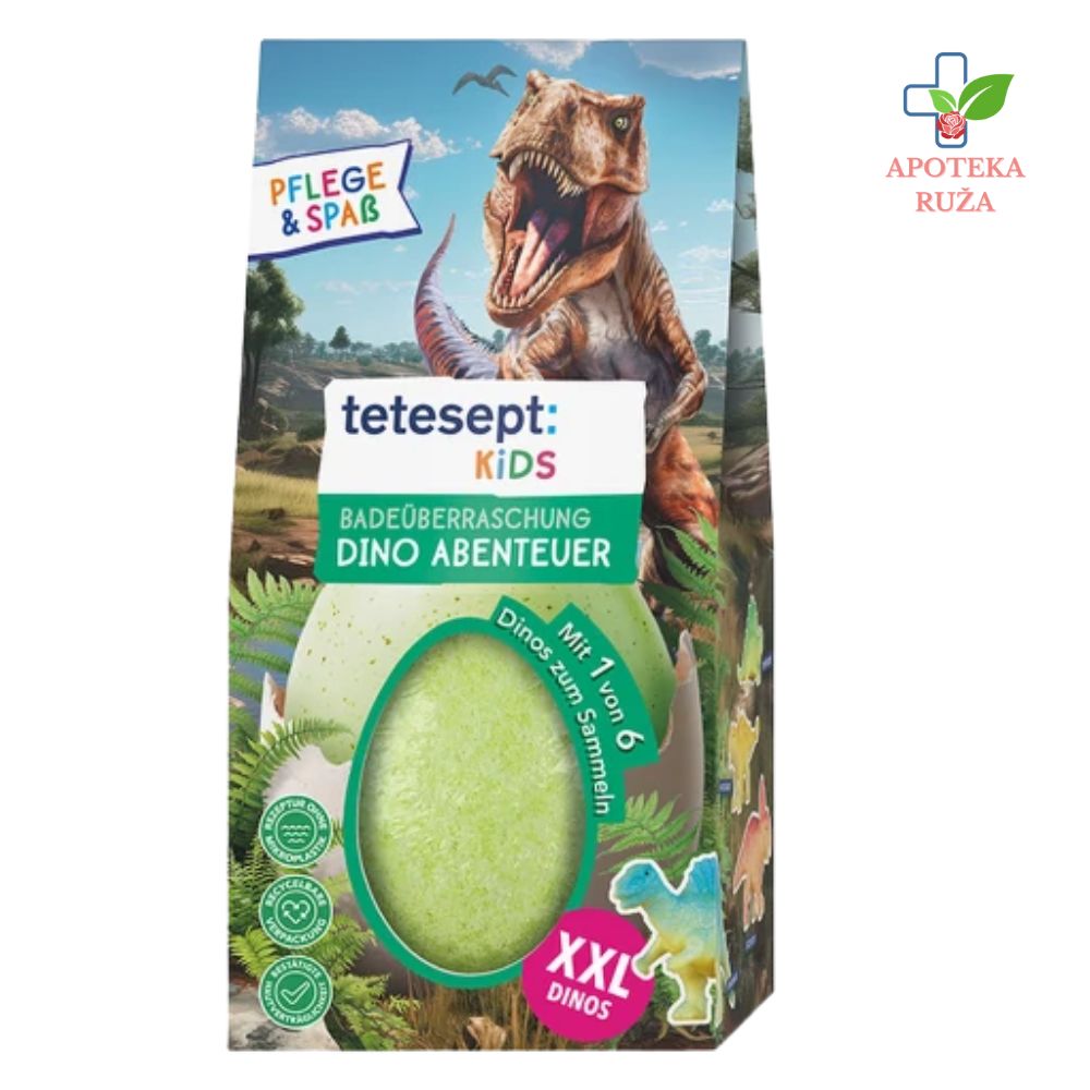 Tetesept Dino avantura šumeće kupka loptica za decu 190gr