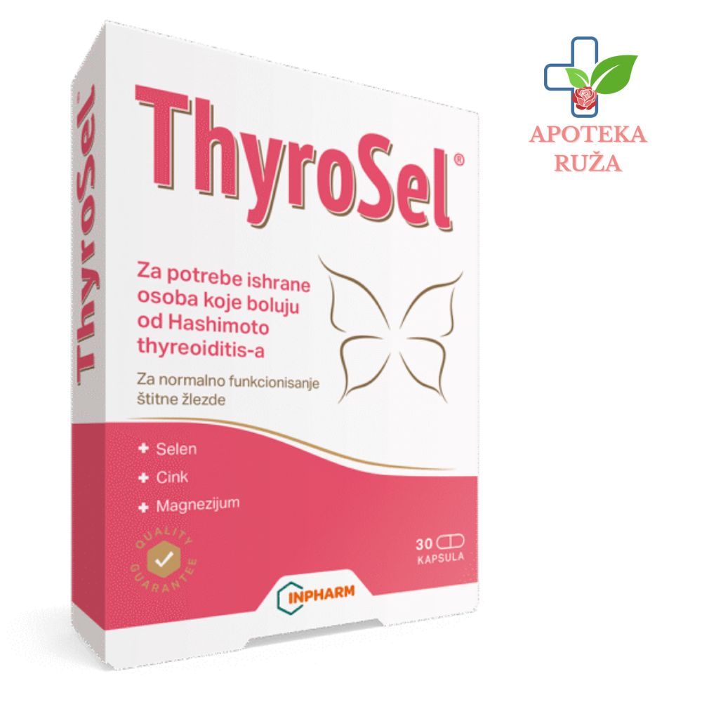 Thyrosel za štitnu žlezdu i osobe koje boluju od Hashimoto thyreoiditis-a 30 kapsula