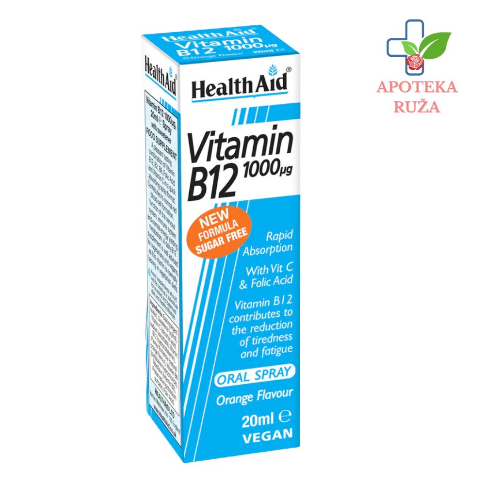 Vitamin B12 1000mcg oralni sprej 20ml HealthAid