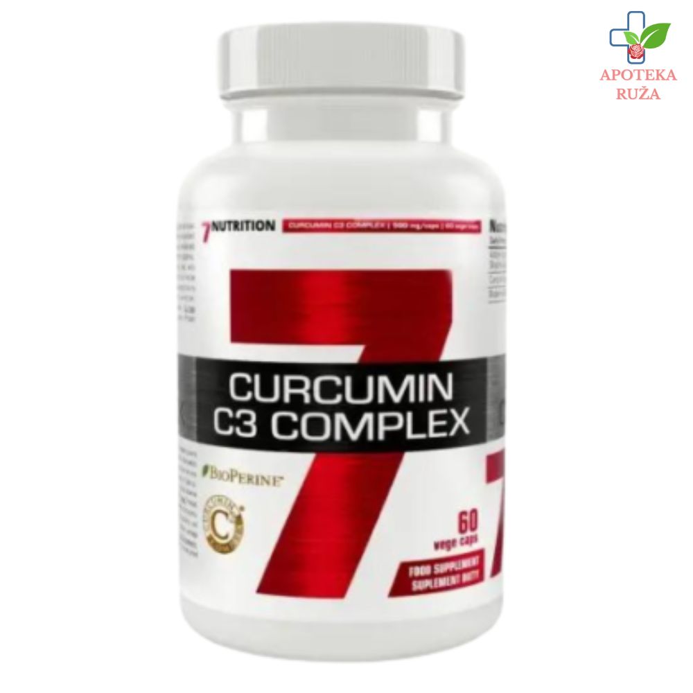 7Nutrition Curcumin C3 Complex za jačanje kostiju i zglobova 60 kapsula