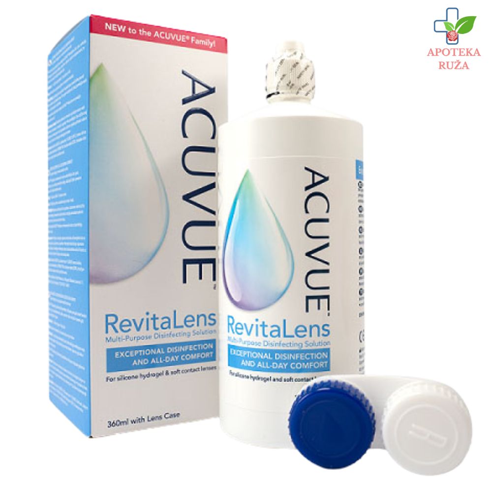 Acuvue RevitaLens višenamenski rastvor za sočiva 360ml + gratis kaseta za sočiva