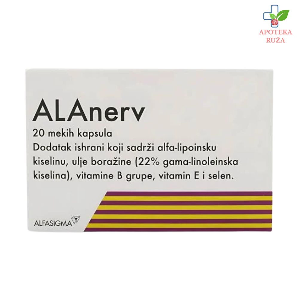 Alanerv za normalnu funkciju nervnog sistema 20 kapsula