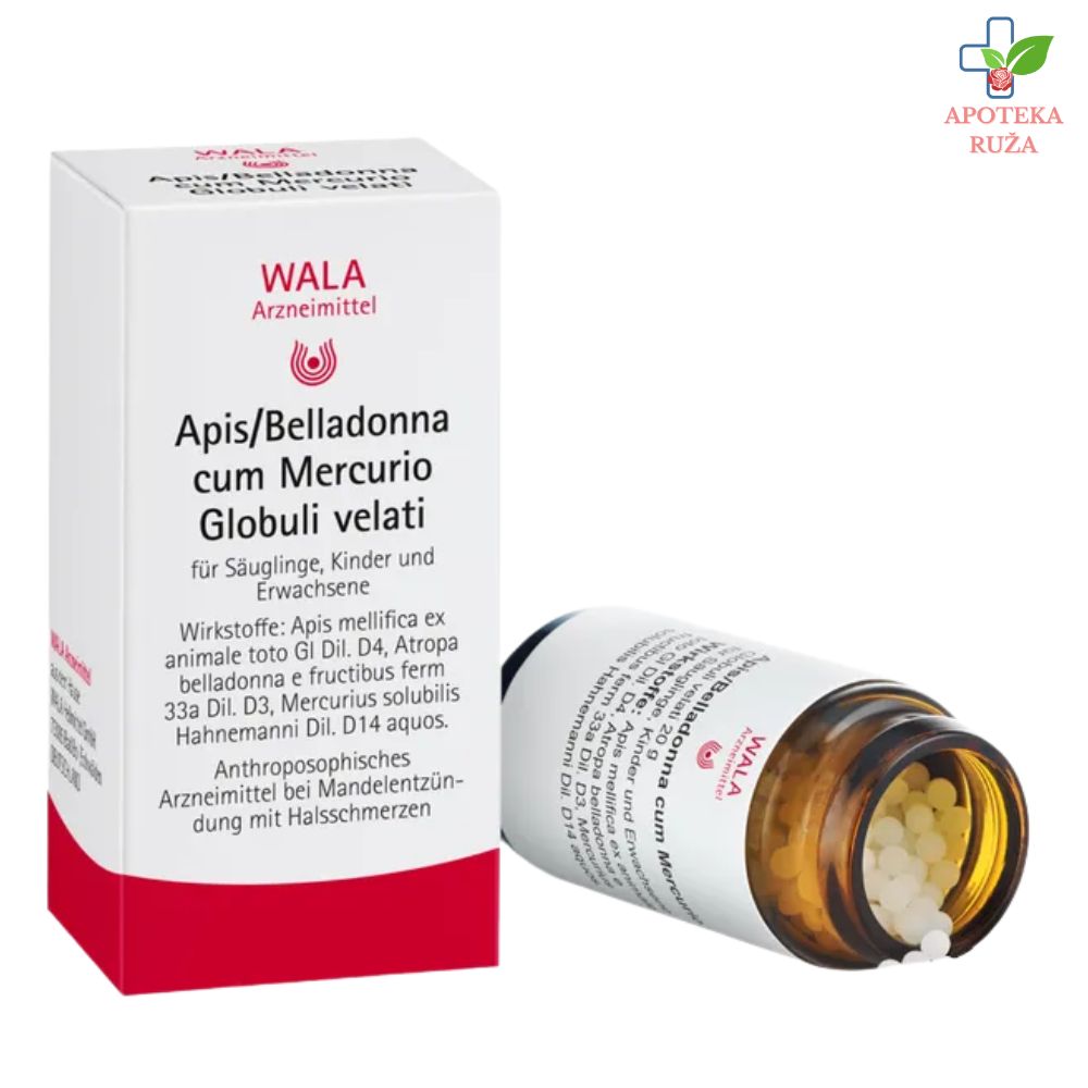 Apis Belladonna Cum Mercurio protiv gnojnih upala grla 20gr